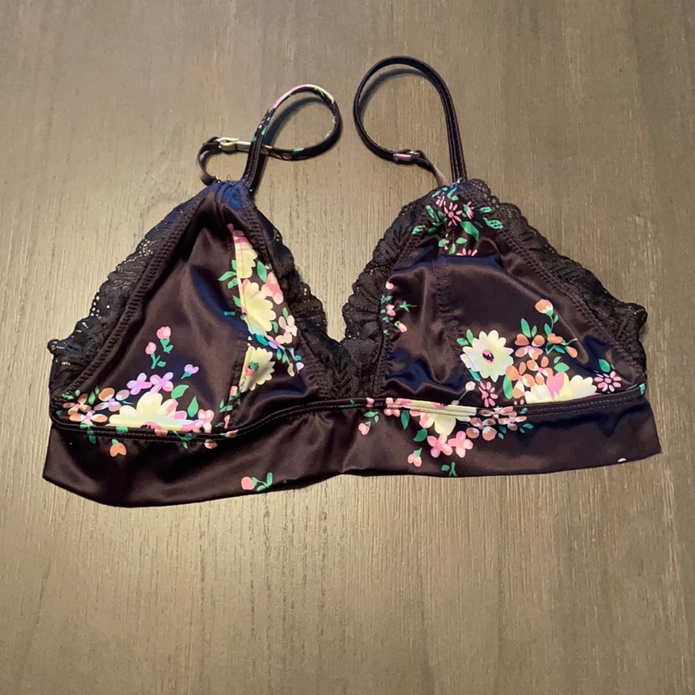 Aerie Silk Floral Bralette